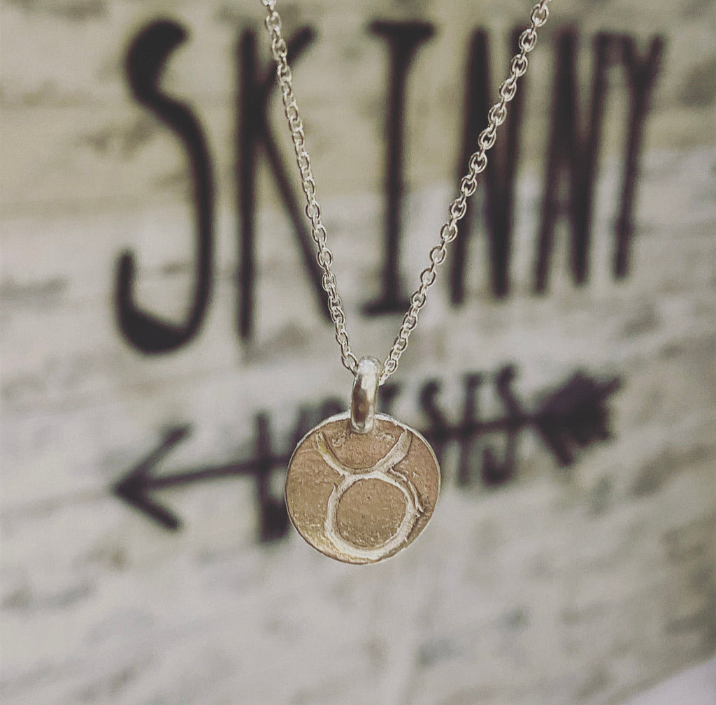 Personalised Star Sign Necklace in Recycled Silver
