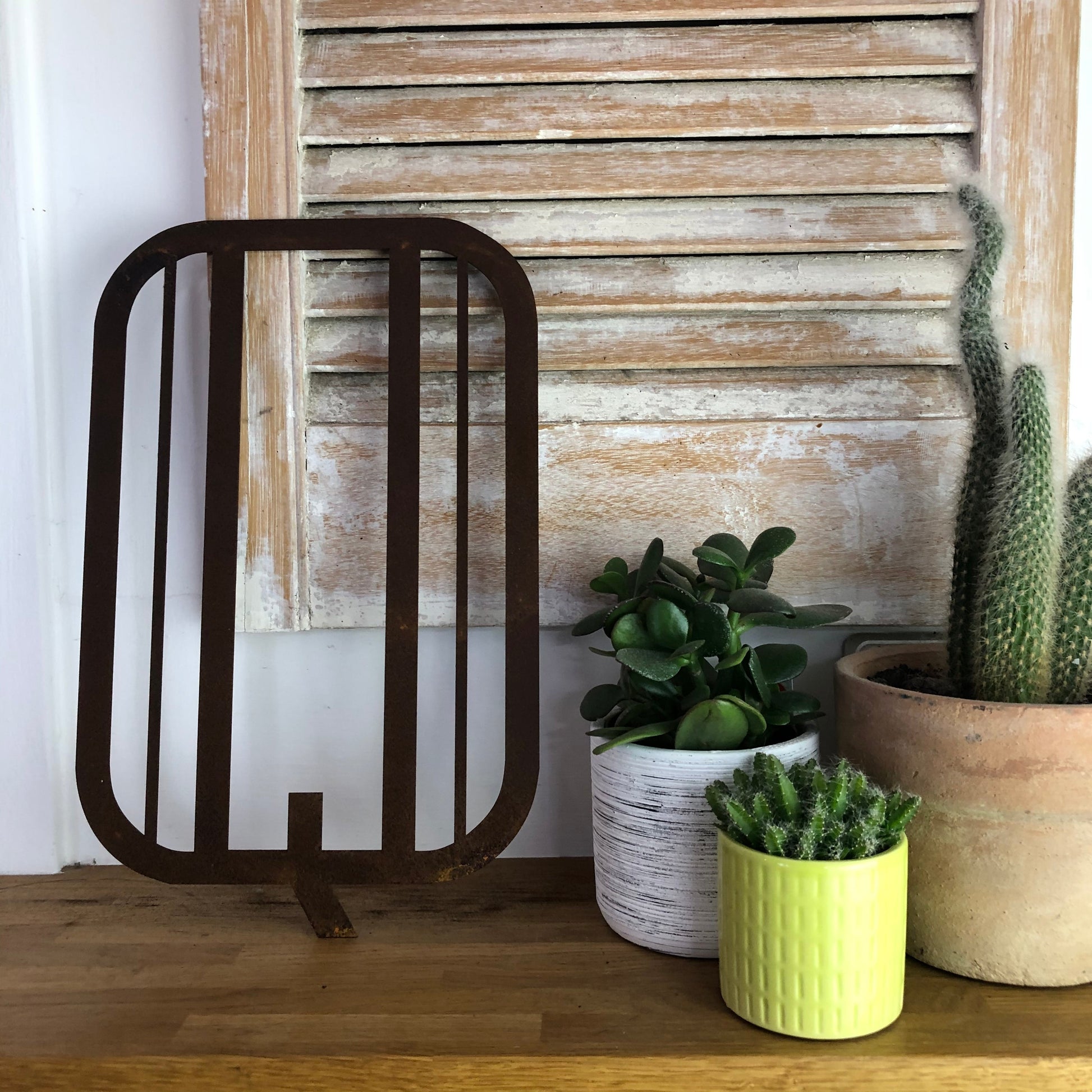 Rusty Metal Art Deco Lettering A-Z 0-9 in 5 inch or 12 inch