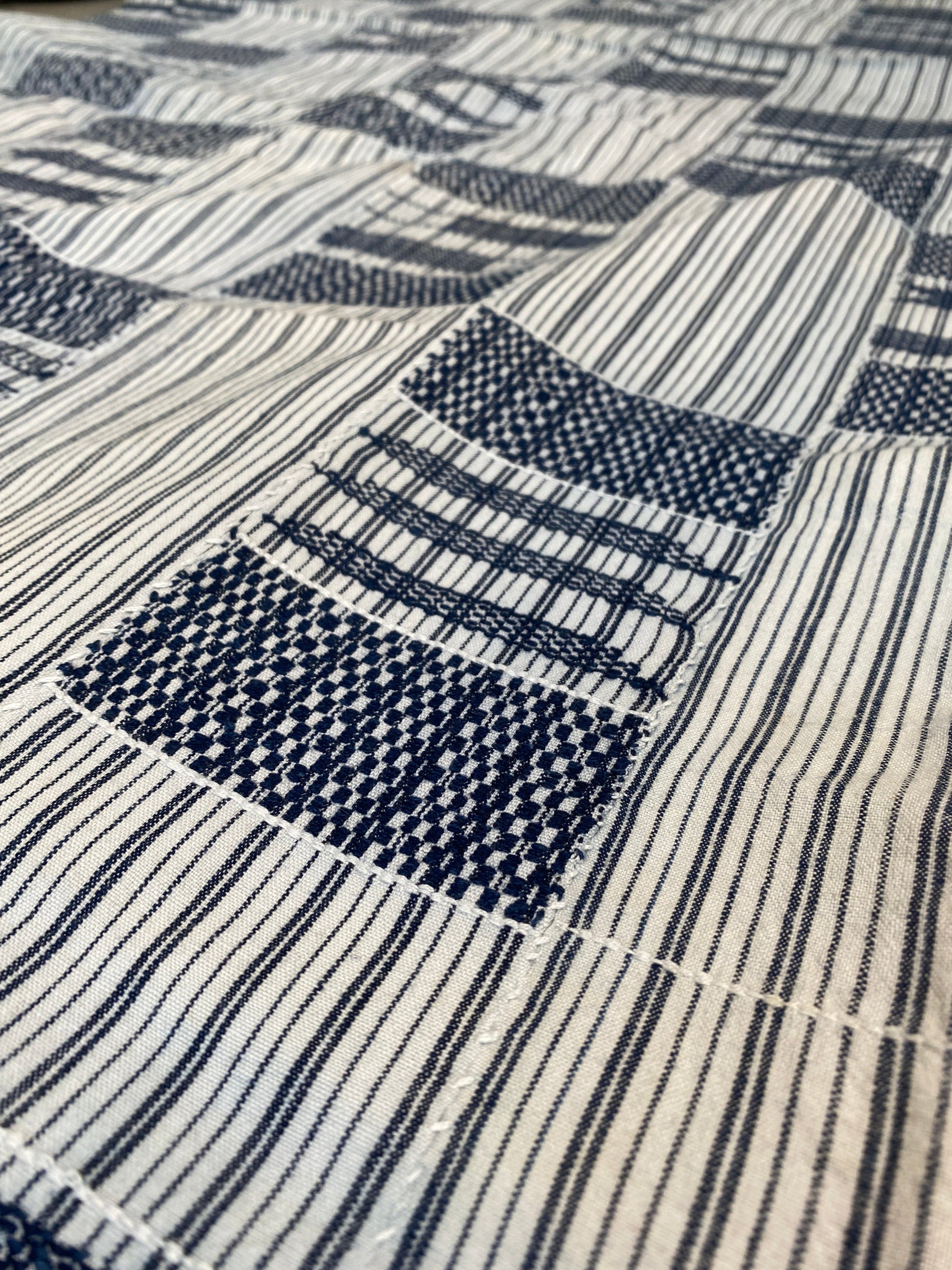 Hand Stitched Aso Oke Cloth Throw 175x140cm