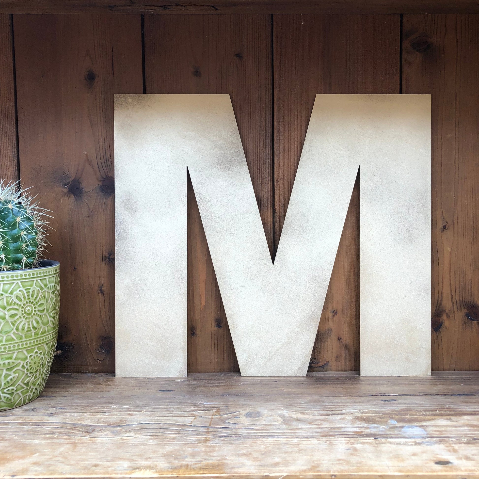 Rustic Gold Metal Letters 12 inch and 5 inch