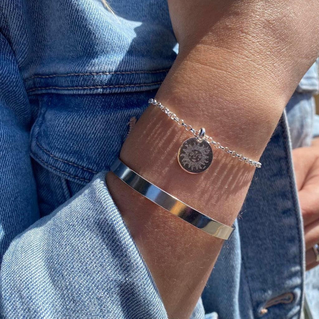 Sterling Silver Solstice Charm Bracelet with Adjustable Sizing