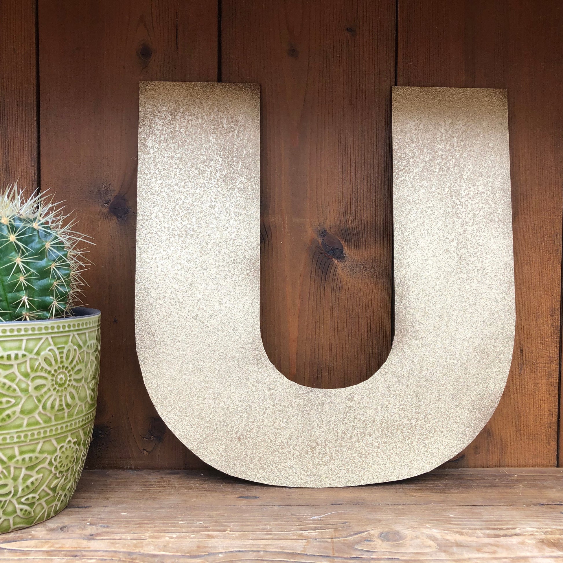 Rustic Gold Metal Letters 12 inch and 5 inch