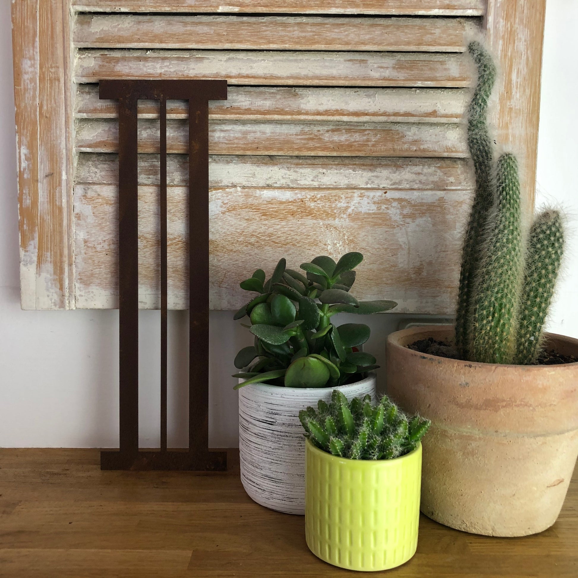 Rusty Metal Art Deco Lettering A-Z 0-9 in 5 inch or 12 inch