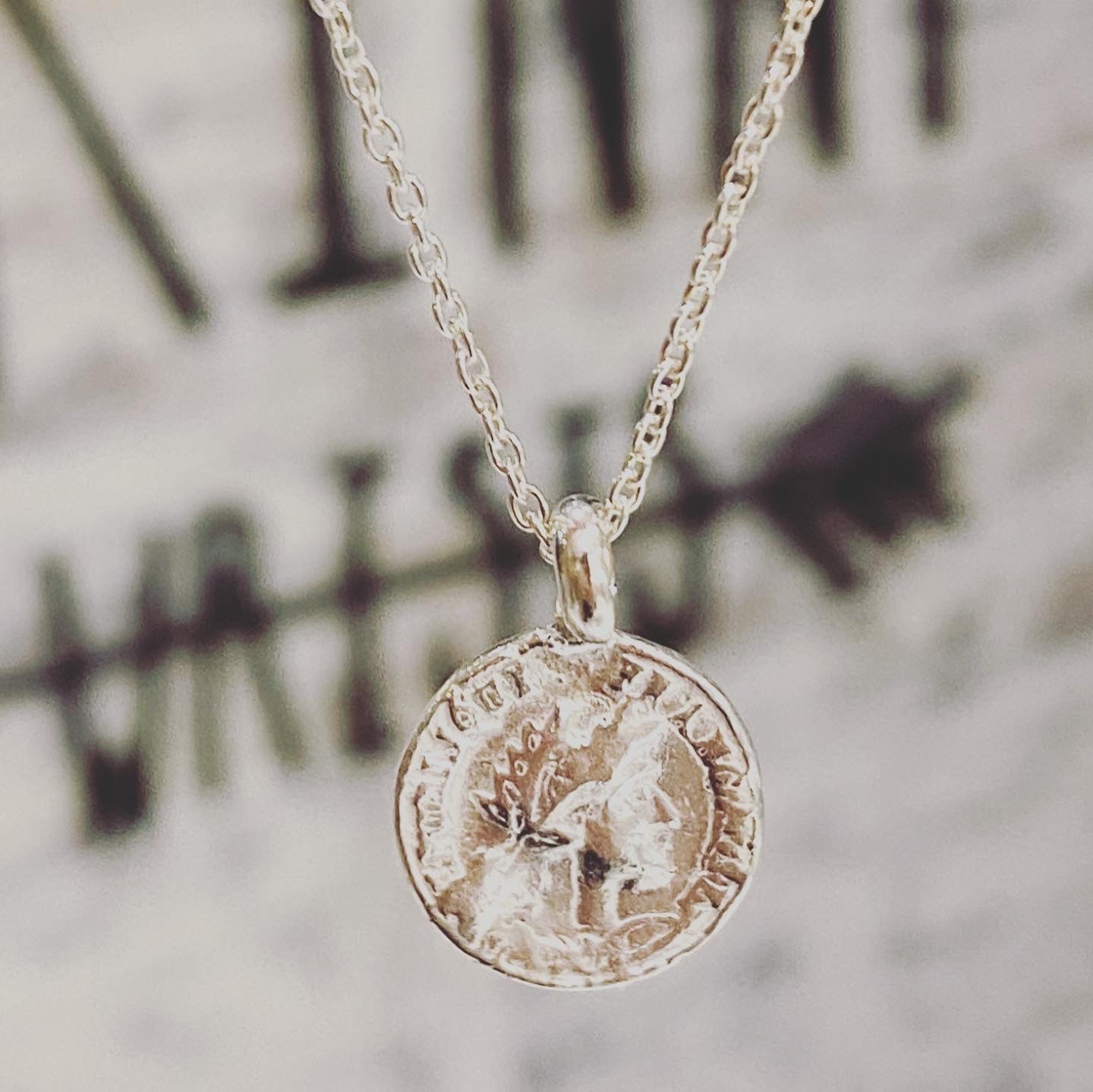 Roman Coin Sterling Silver Necklace
