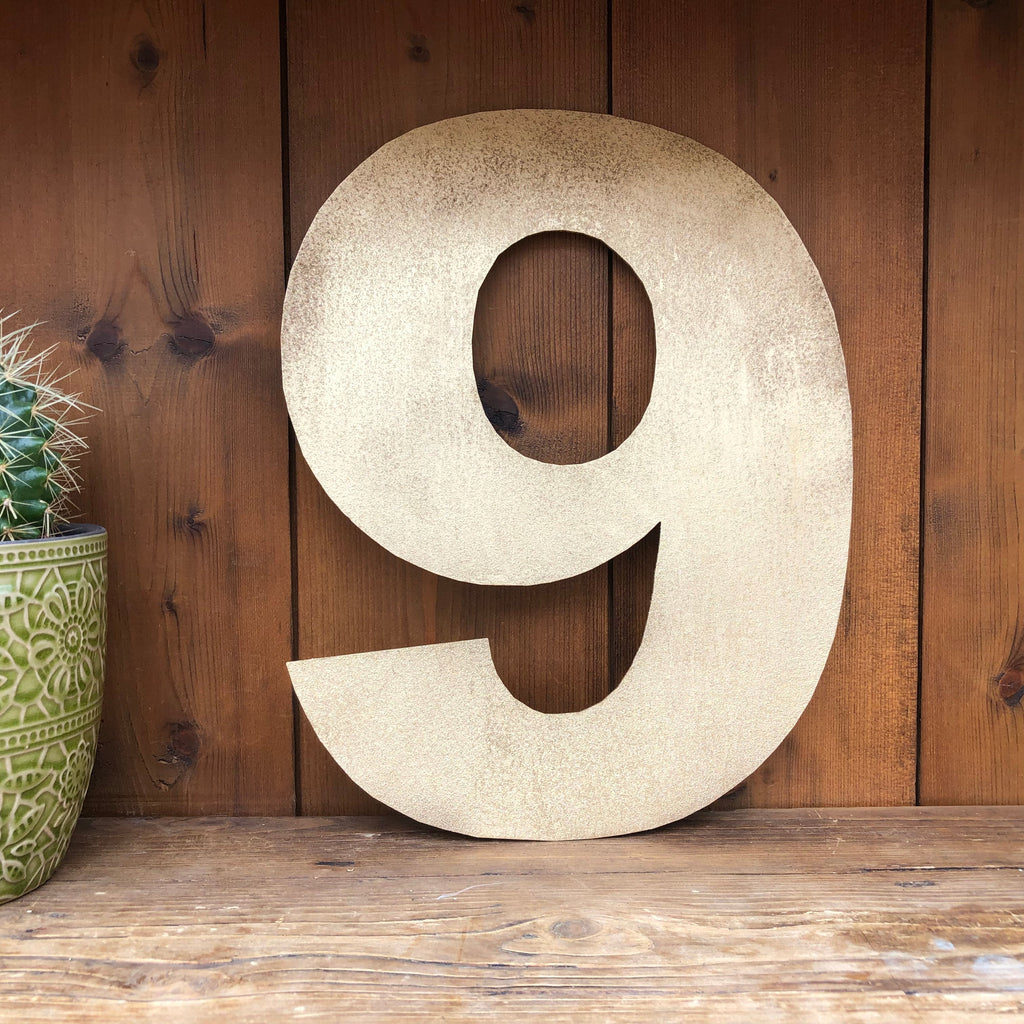 Rustic Gold Metal Letters 12 inch and 5 inch