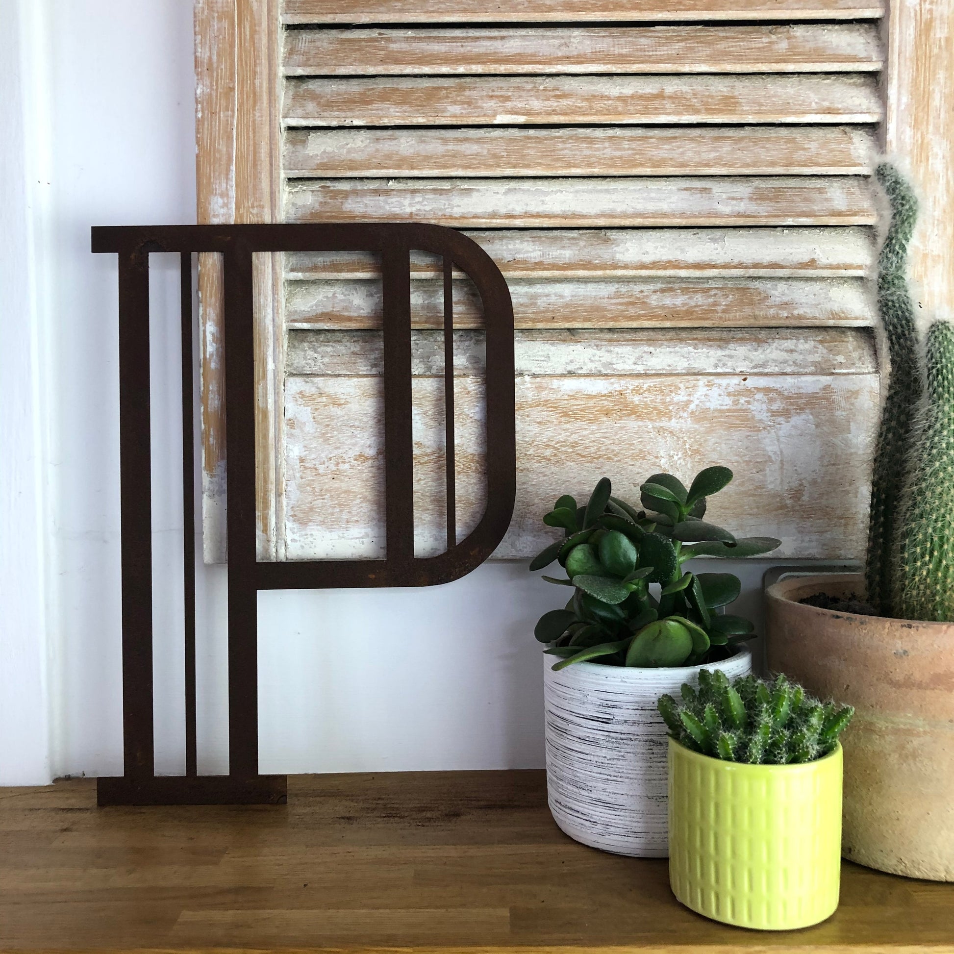 Rusty Metal Art Deco Lettering A-Z 0-9 in 5 inch or 12 inch