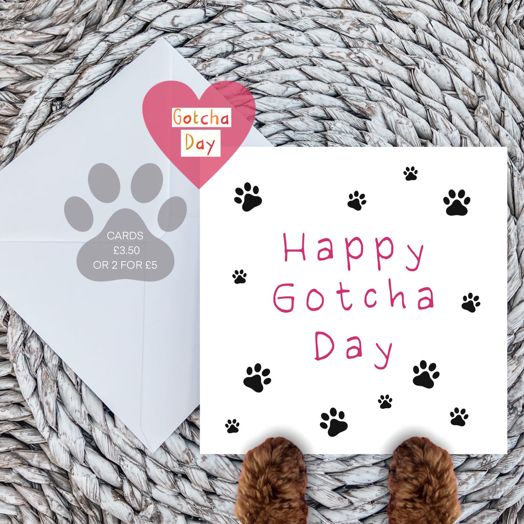 Happy Gotcha Day Card in Pink