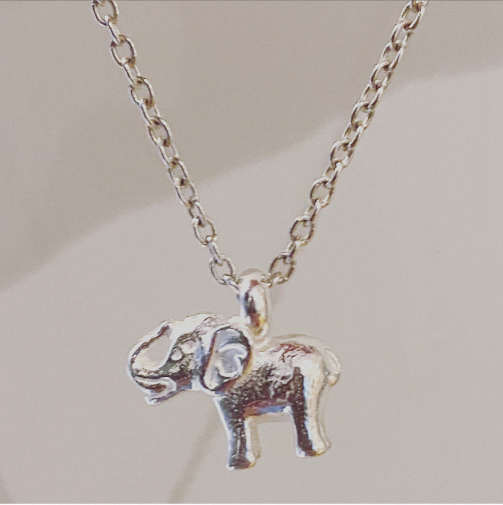 Elephant Necklace in Recycled Sterling Silver