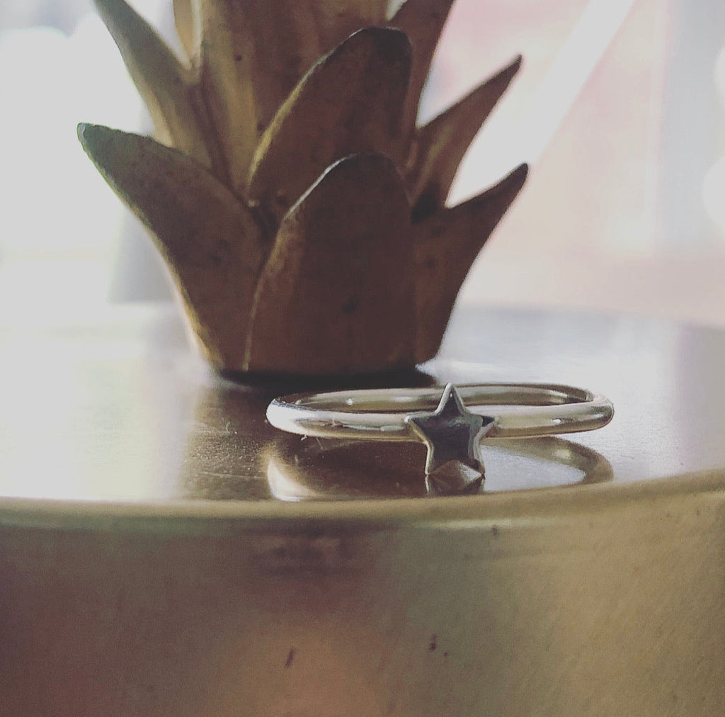 Skinny Mini Star Ring in Recycled Sterling Silver