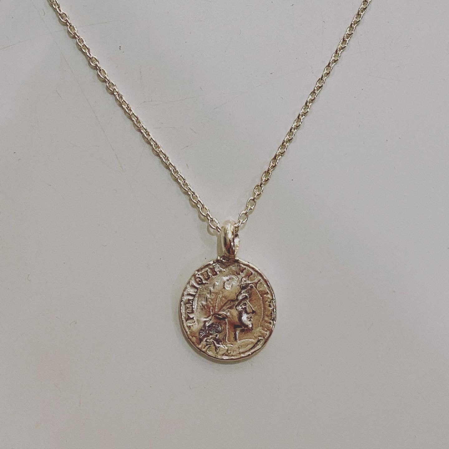 Roman Coin Sterling Silver Necklace