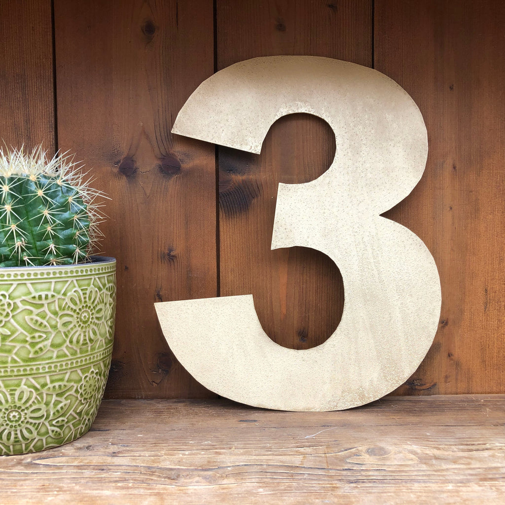 Rustic Gold Metal Letters 12 inch and 5 inch