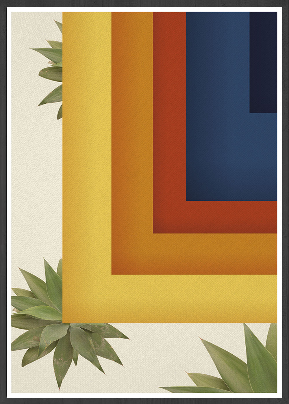 Retro Squares Geometric Wall Art Print