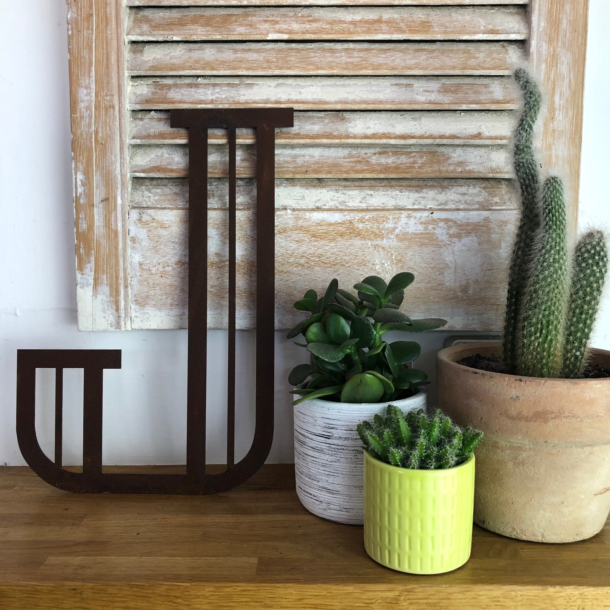 Rusty Metal Art Deco Lettering A-Z 0-9 in 5 inch or 12 inch