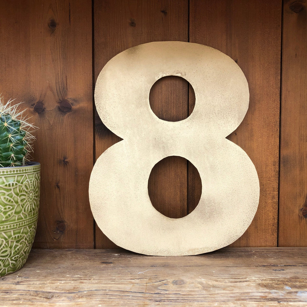 Rustic Gold Metal Letters 12 inch and 5 inch
