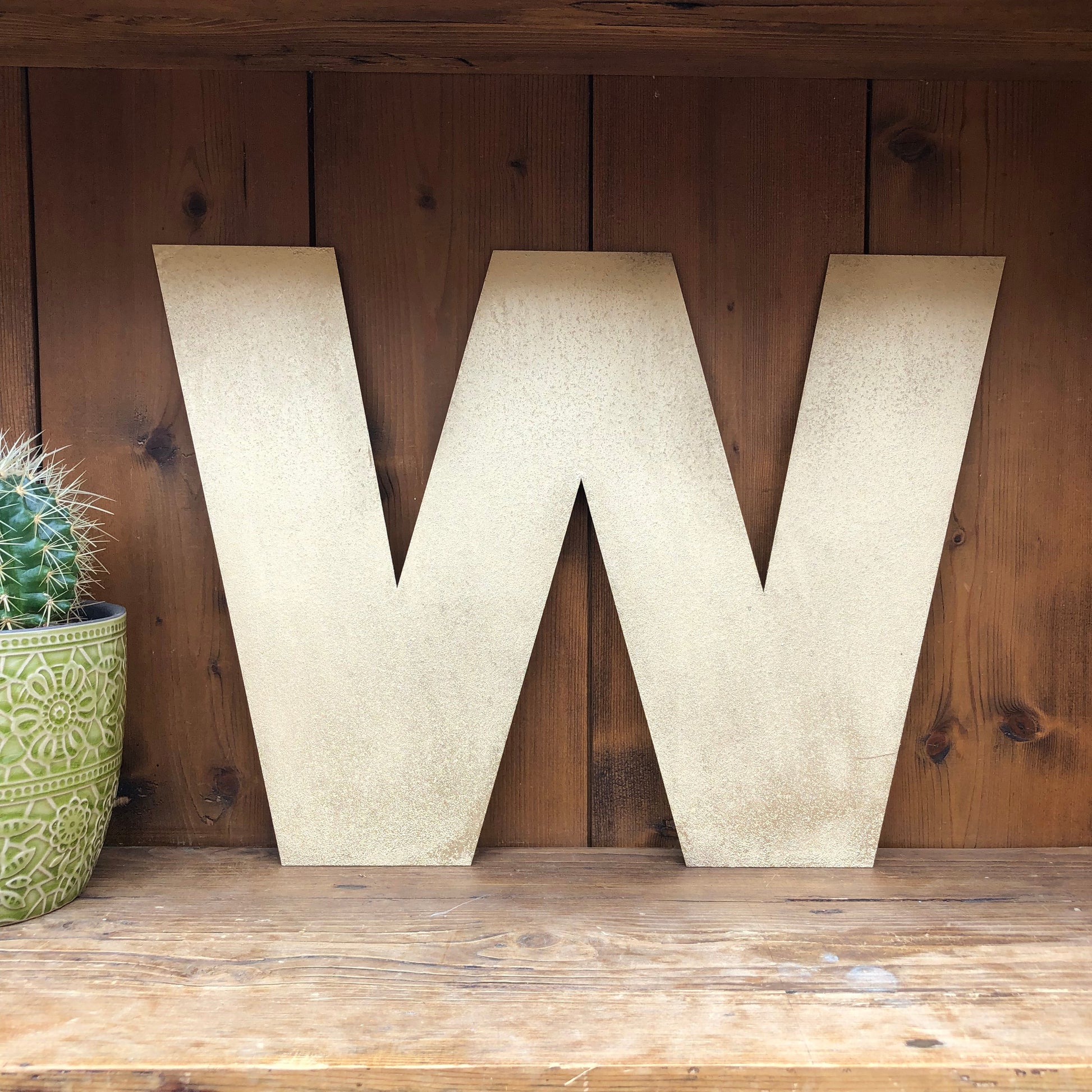 Rustic Gold Metal Letters 12 inch and 5 inch