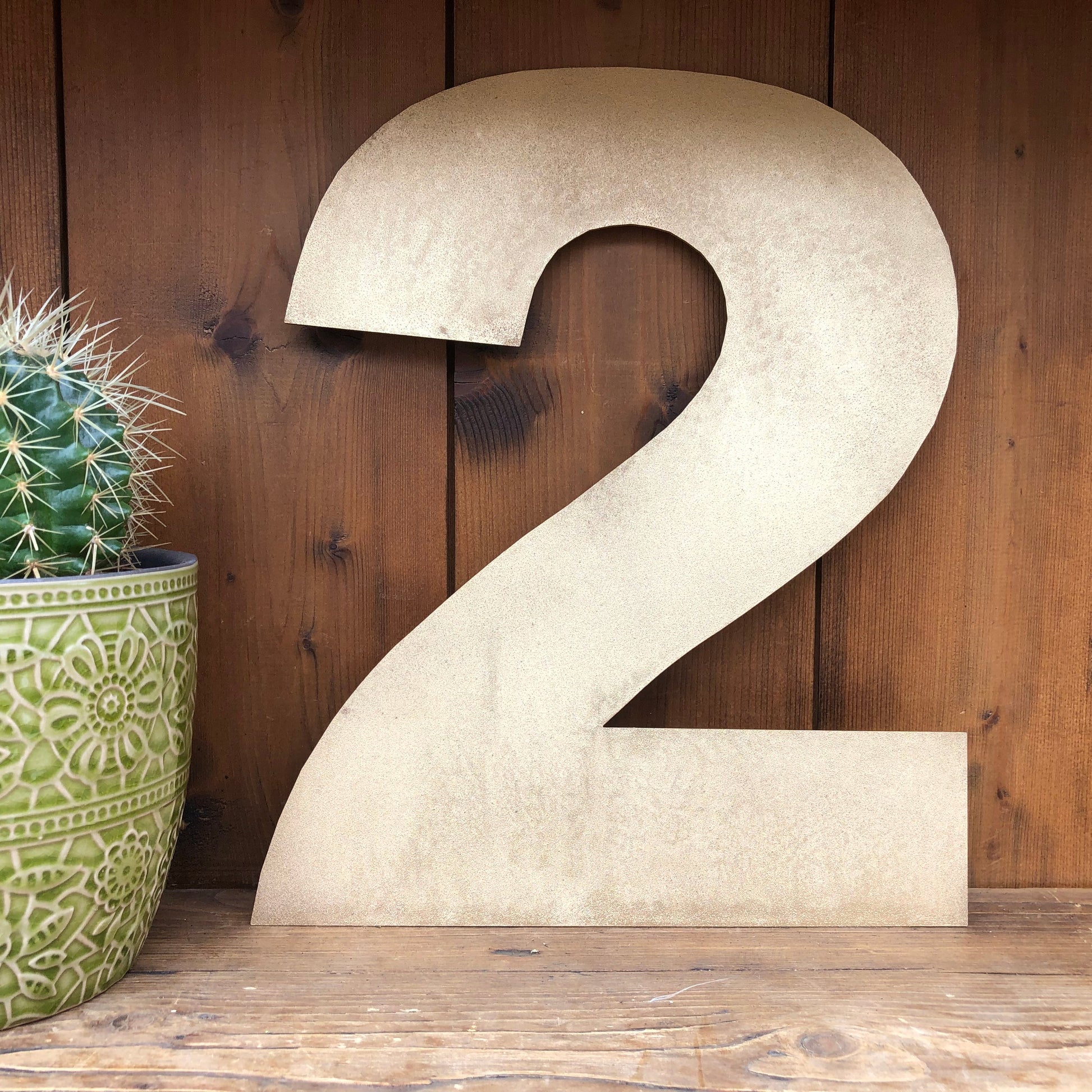 Rustic Gold Metal Letters 12 inch and 5 inch