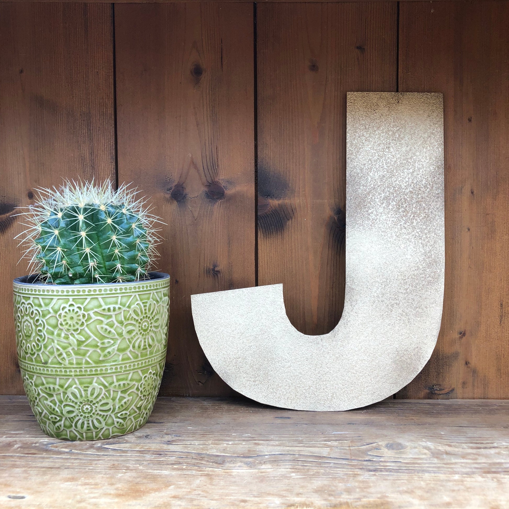 Rustic Gold Metal Letters 12 inch and 5 inch