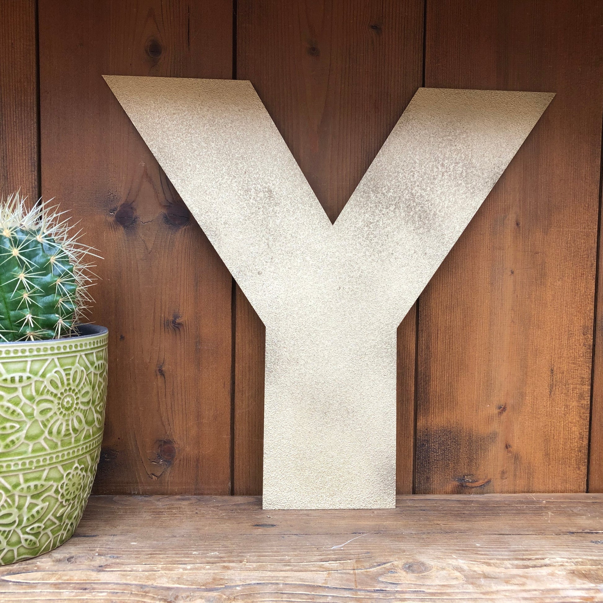 Rustic Gold Metal Letters 12 inch and 5 inch