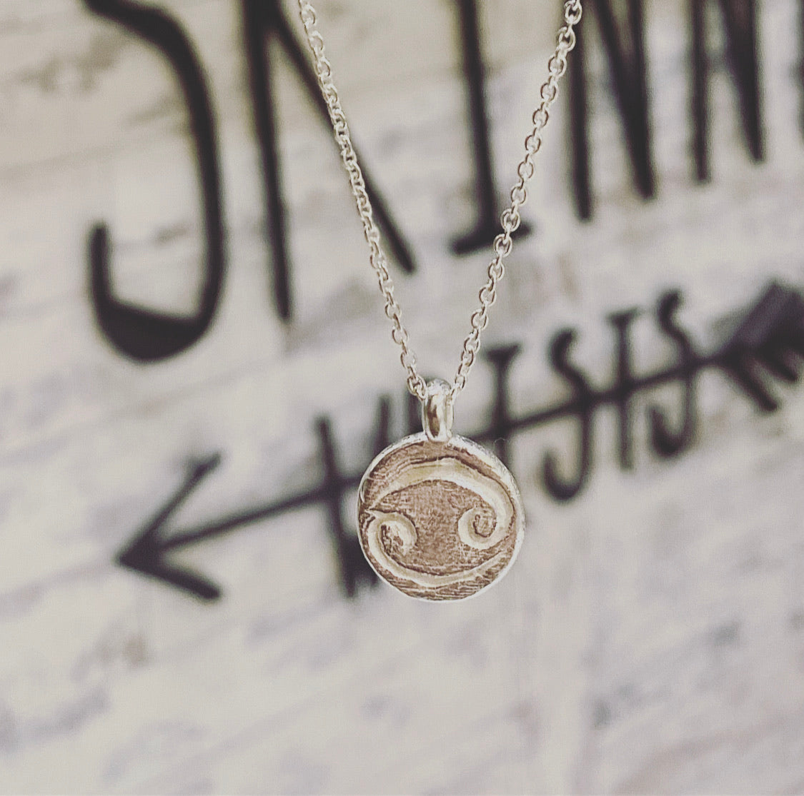 Personalised Star Sign Necklace in Recycled Silver