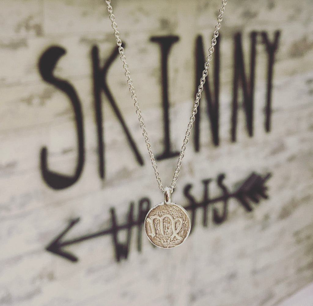 Personalised Star Sign Necklace in Recycled Silver