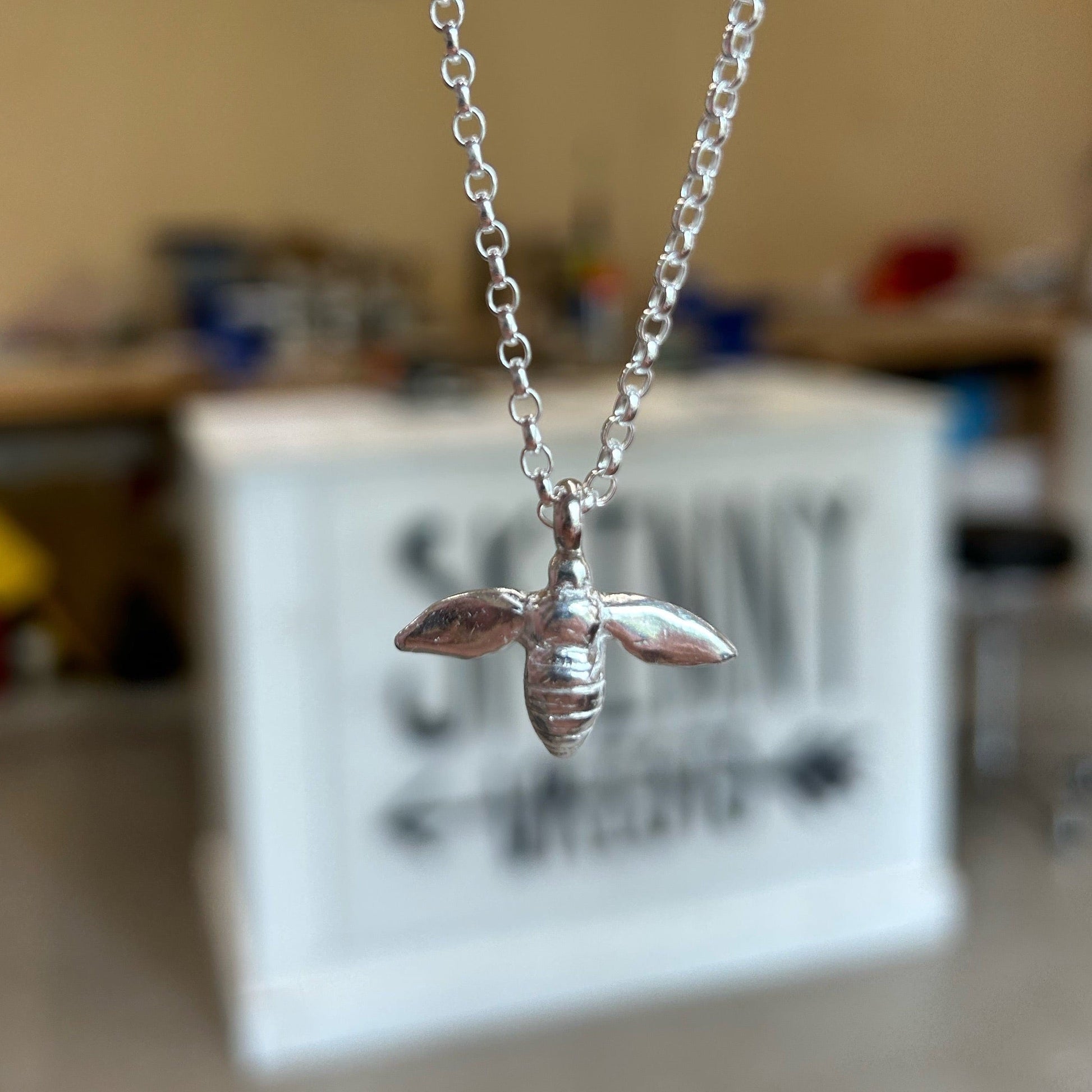Honey Bee Sterling Silver Necklace