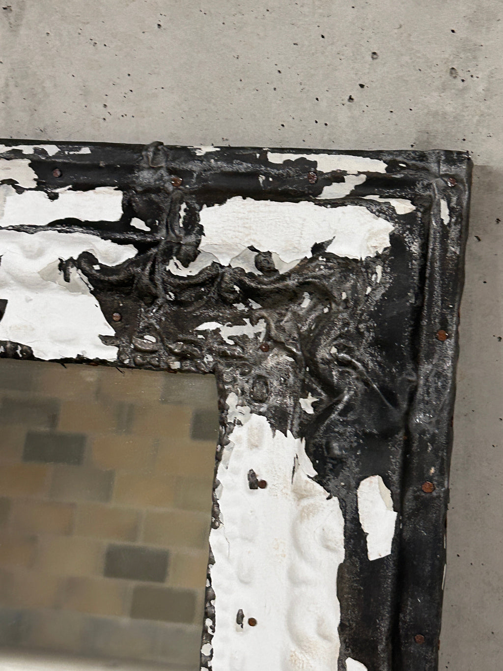 Pressed Tin Ceiling Tile Mirror 58cm Square