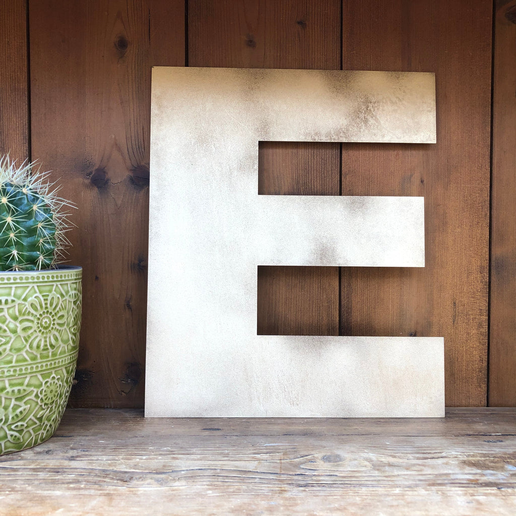 Rustic Gold Metal Letters 12 inch and 5 inch