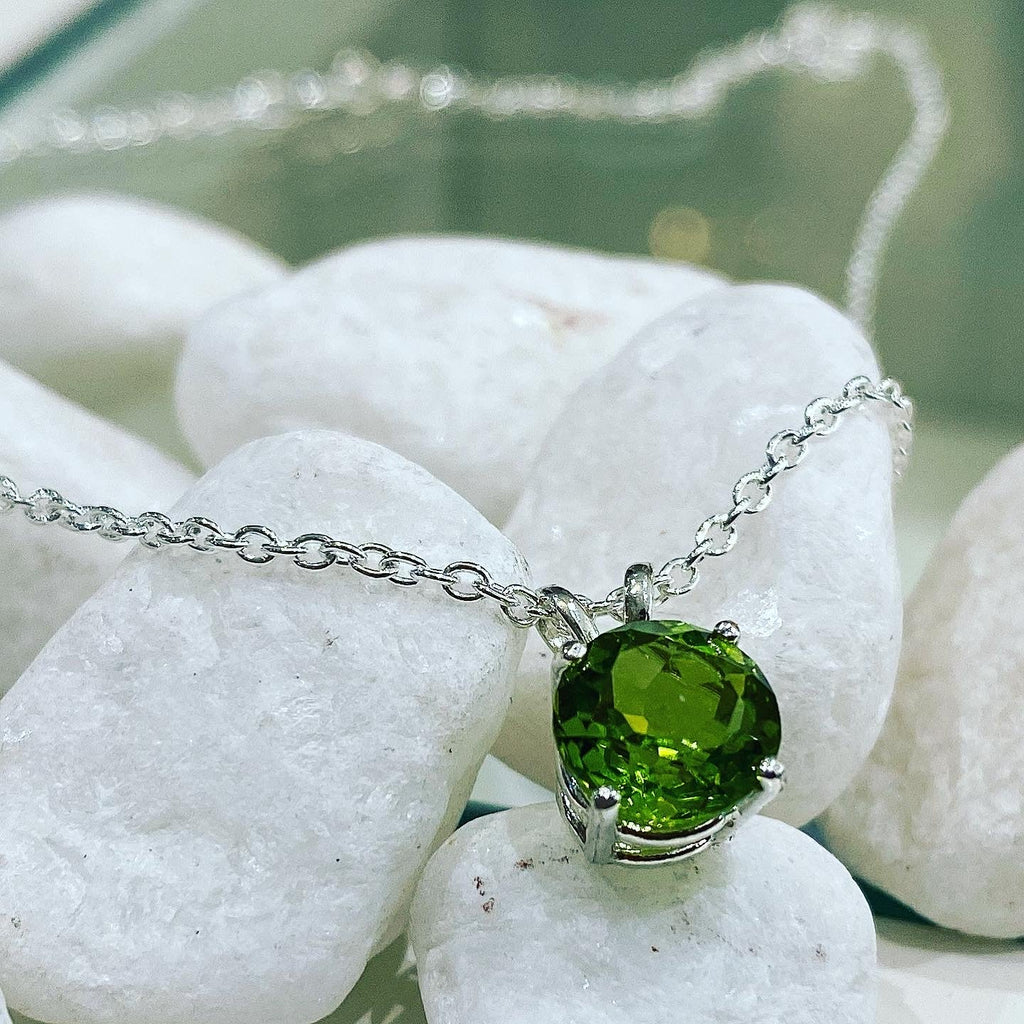 Peridot Treasured Necklace in Sterling Silver
