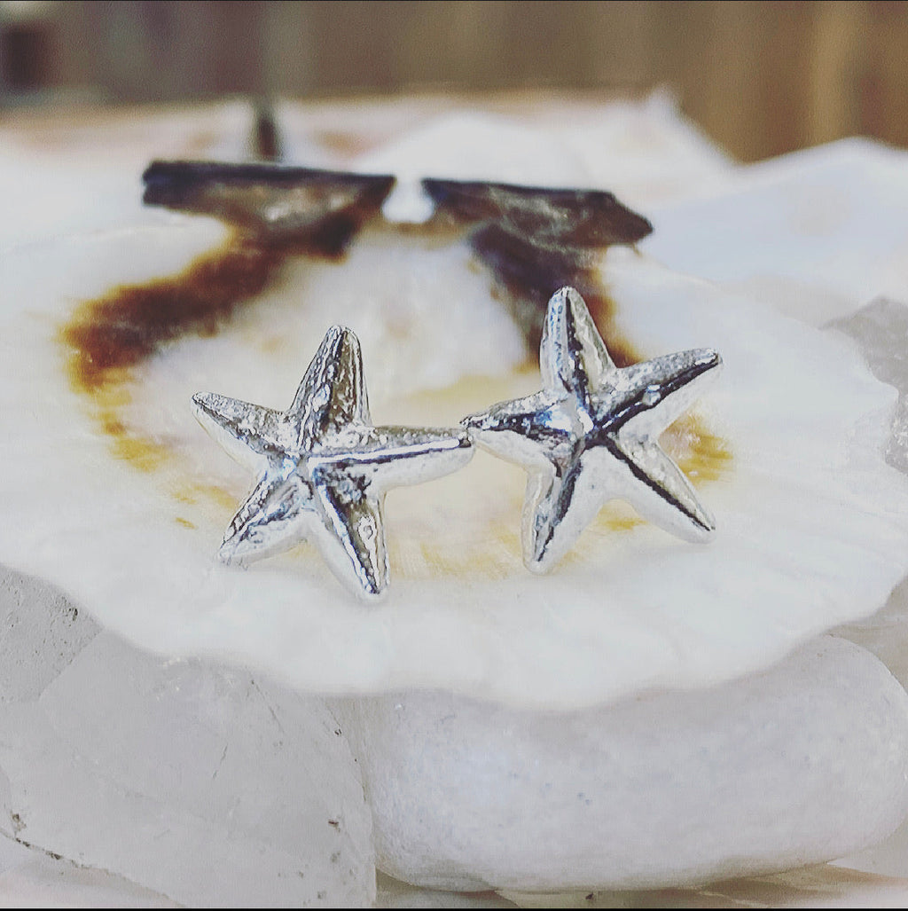 Large Starfish Silver Studs