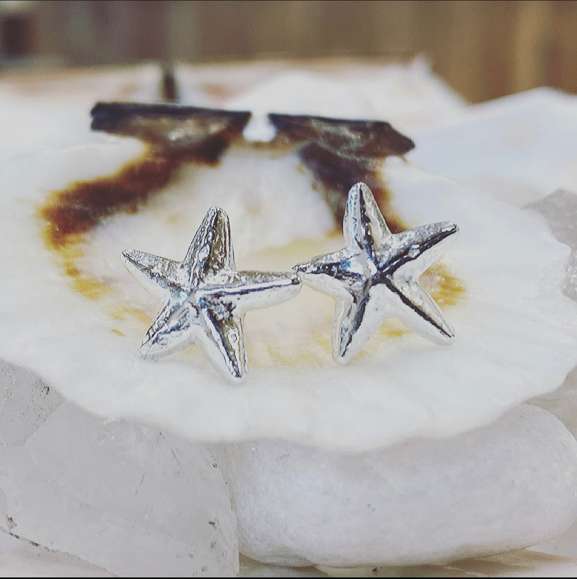 Large Starfish Silver Studs