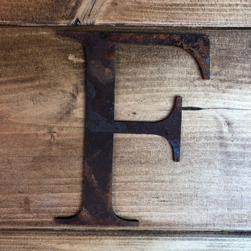 5 Inch Rusty Metal Alphabet Letters and Numbers A-Z 0-9