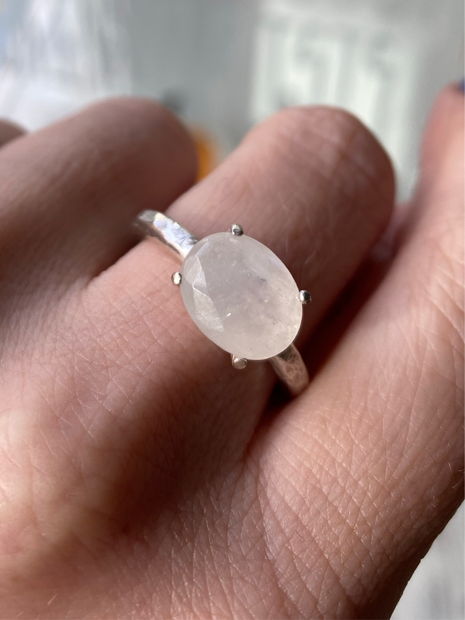 Rose Quartz Sterling Silver Ring