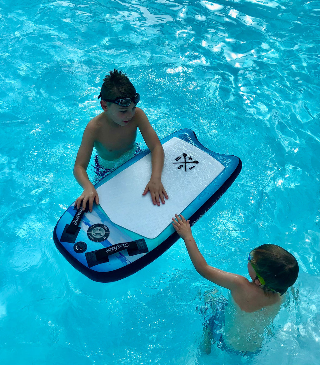 Inflatable 43 inch Body Board Complete Package with Pump and Leash