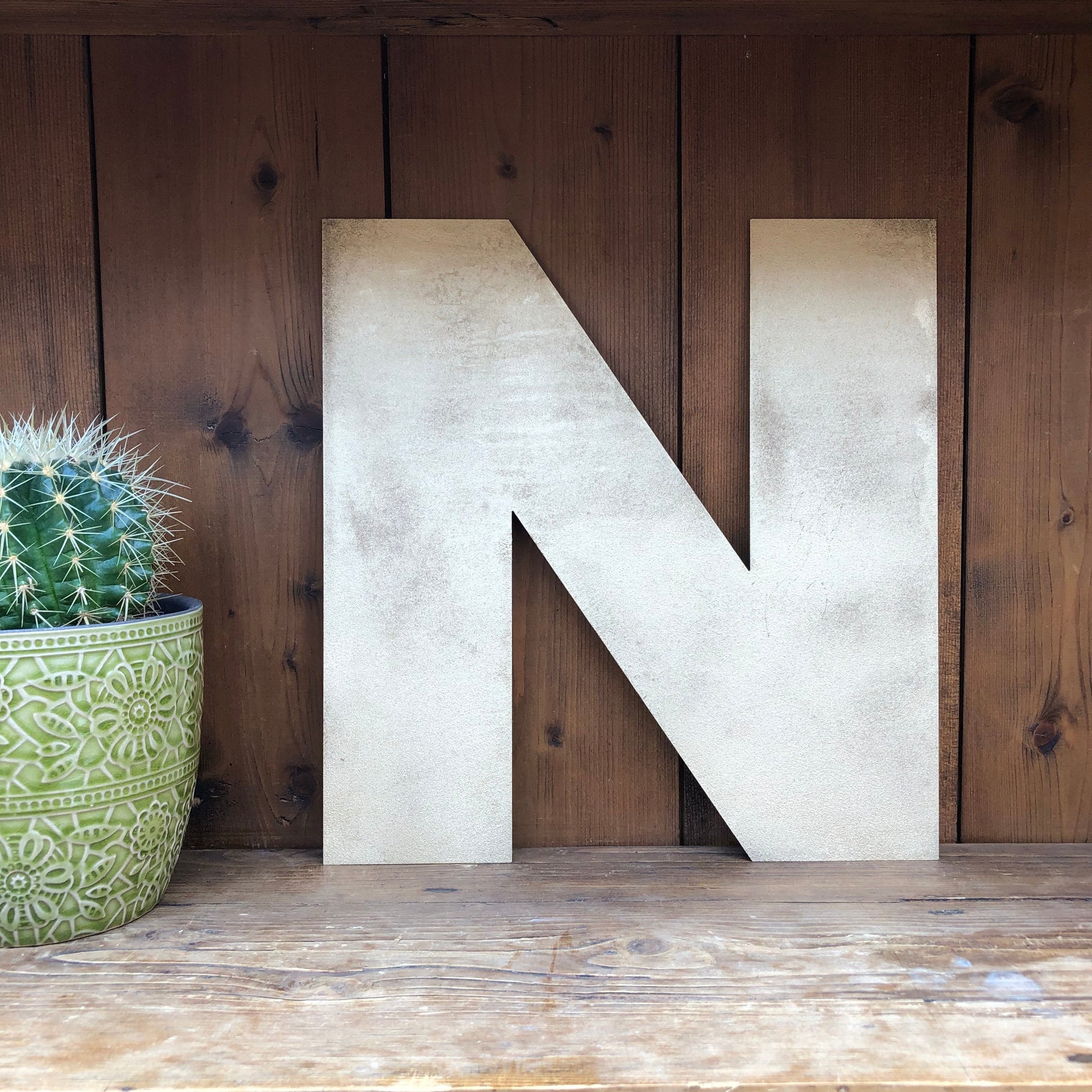 Rustic Gold Metal Letters 12 inch and 5 inch