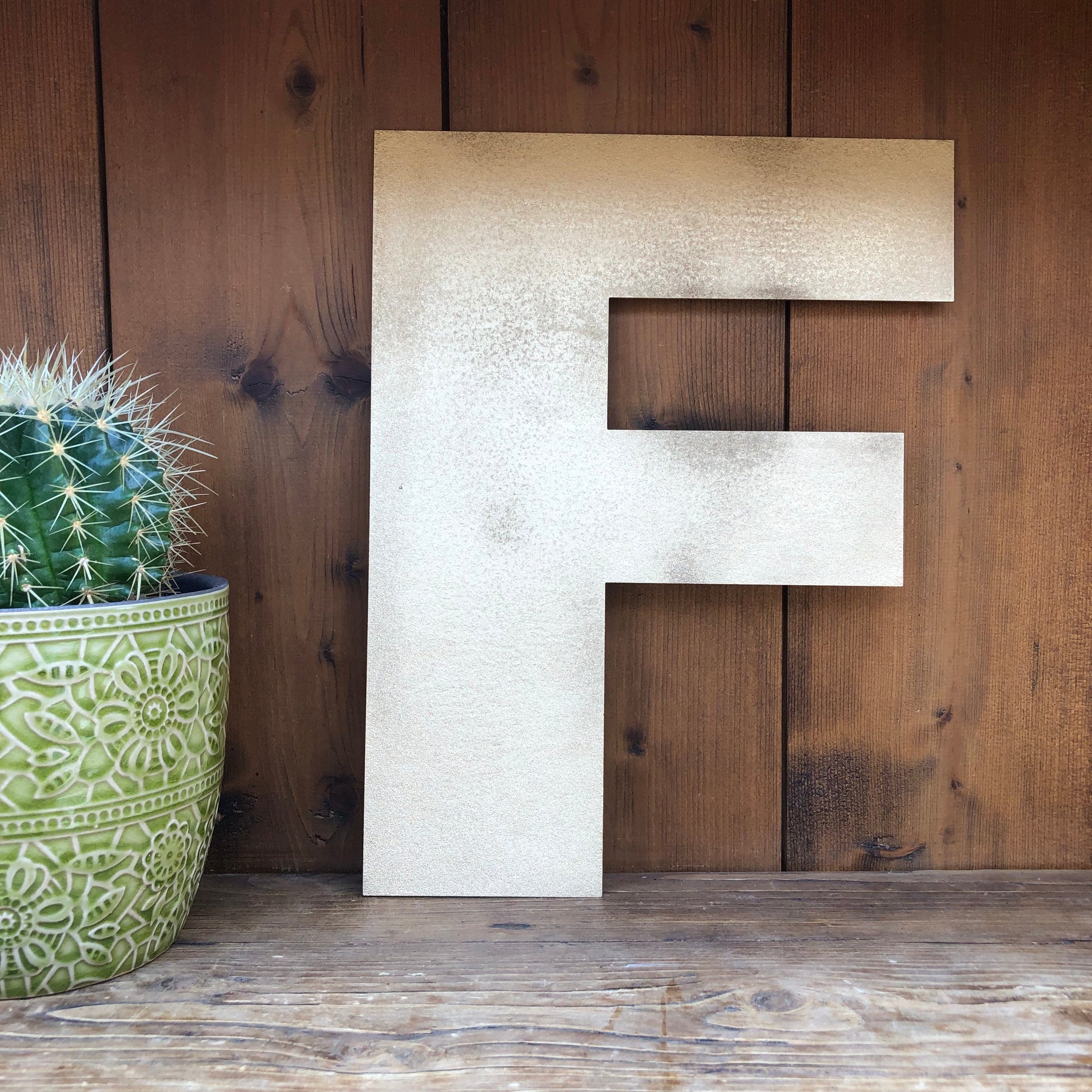 Rustic Gold Metal Letters 12 inch and 5 inch