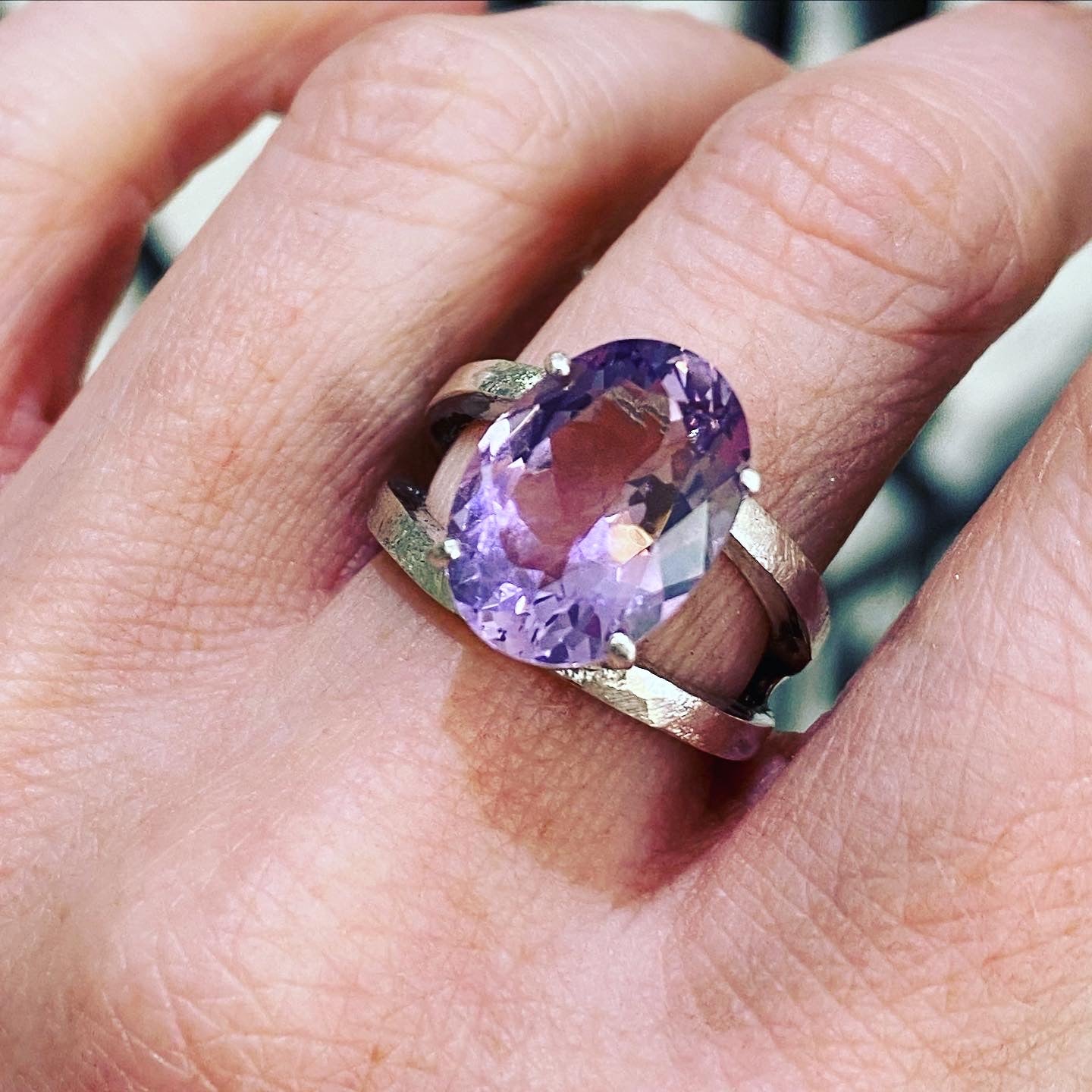 Maxi Double Empire Ring with Amethyst