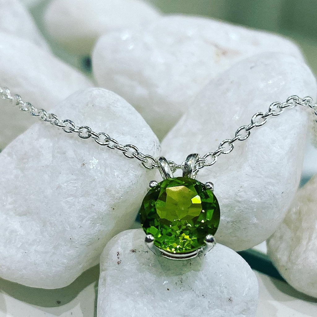 Peridot Treasured Necklace in Sterling Silver