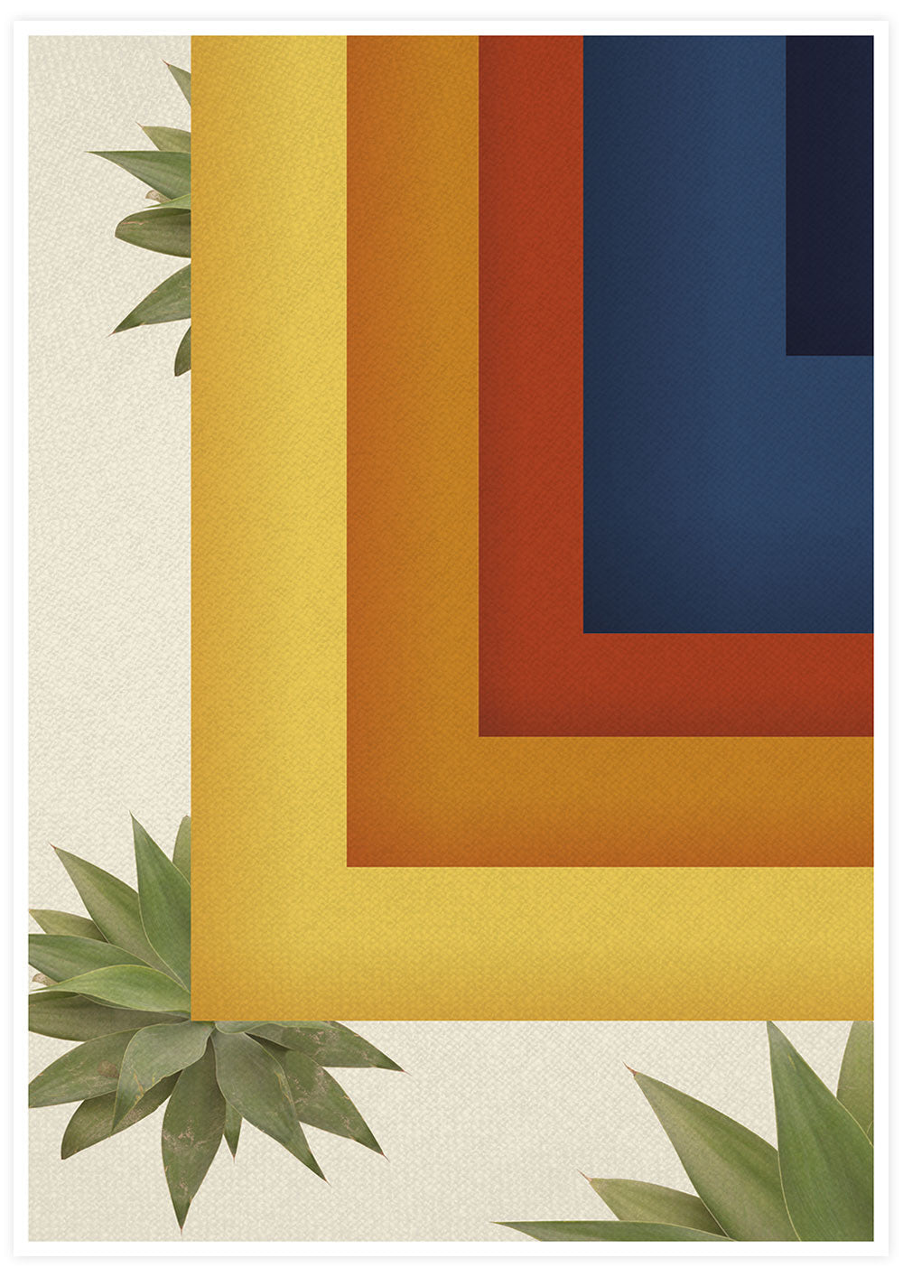 Retro Squares Geometric Wall Art Print
