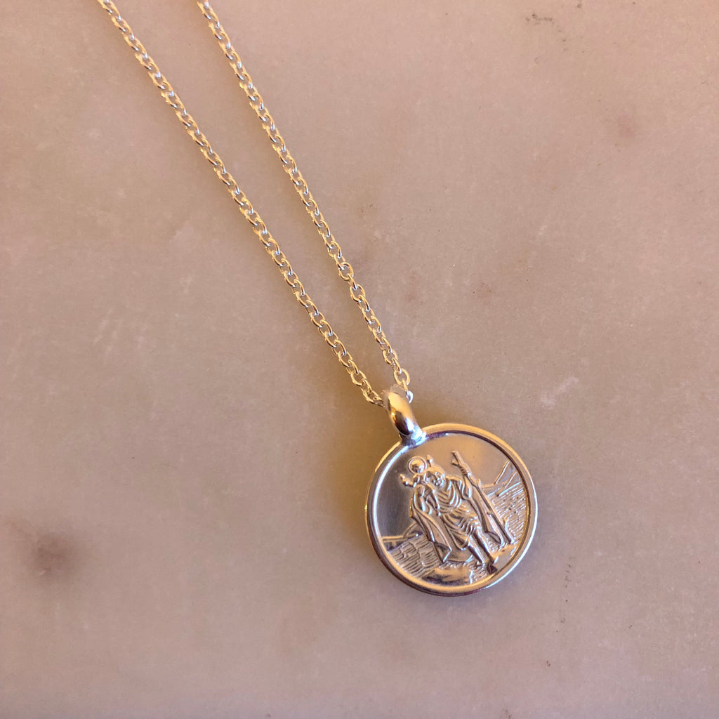 St Christopher Sterling Silver Necklace