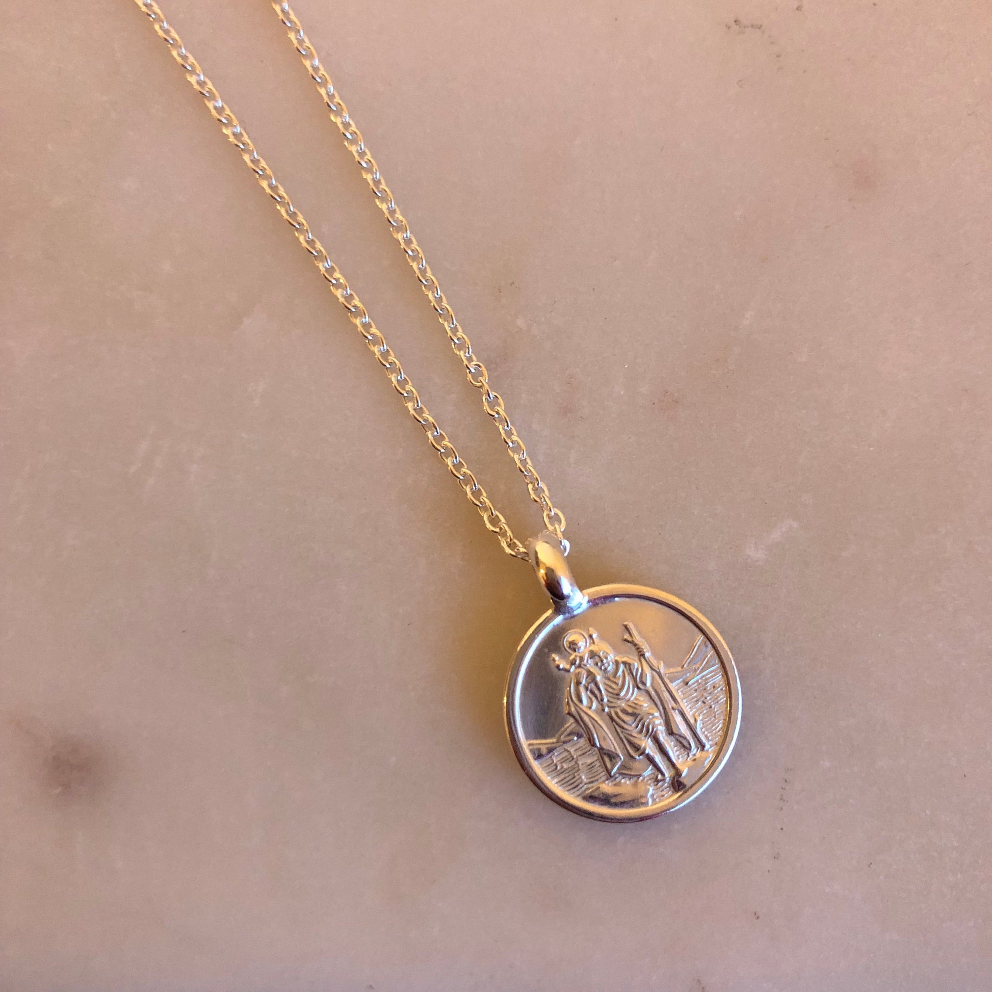 St Christopher Sterling Silver Necklace