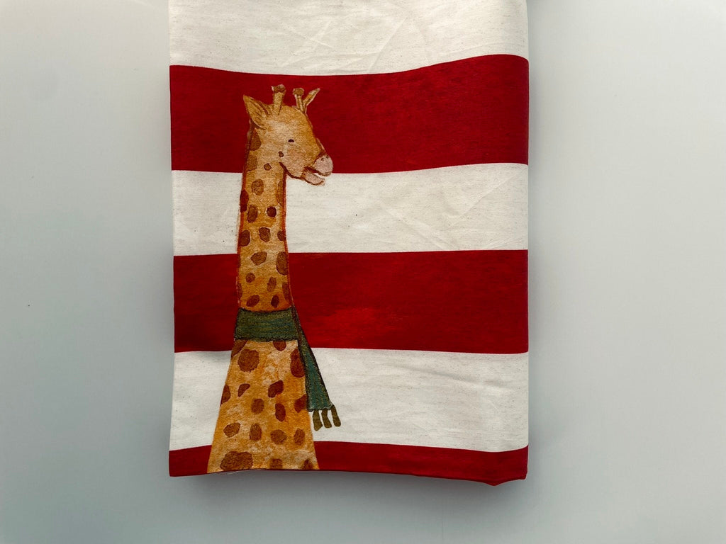 Giraffe in Scarf Reversible Pillowcase