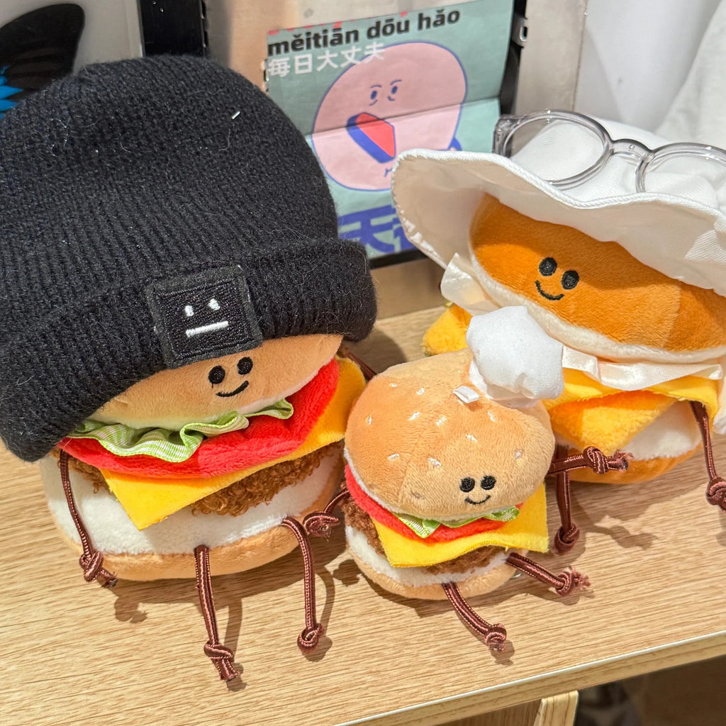 Cheese Burger Plush Toy Clip