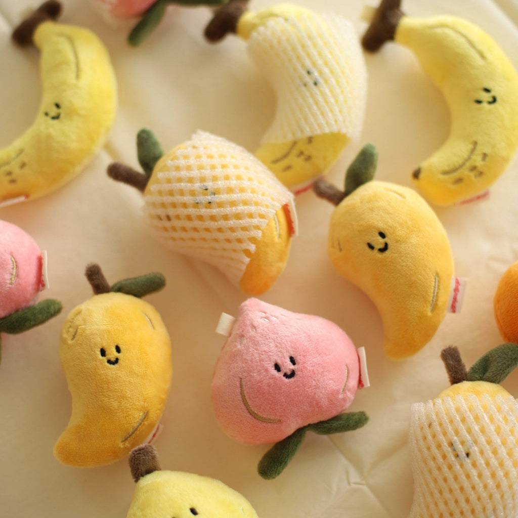 Mango Plush Bag Charm in Vibrant Yellow