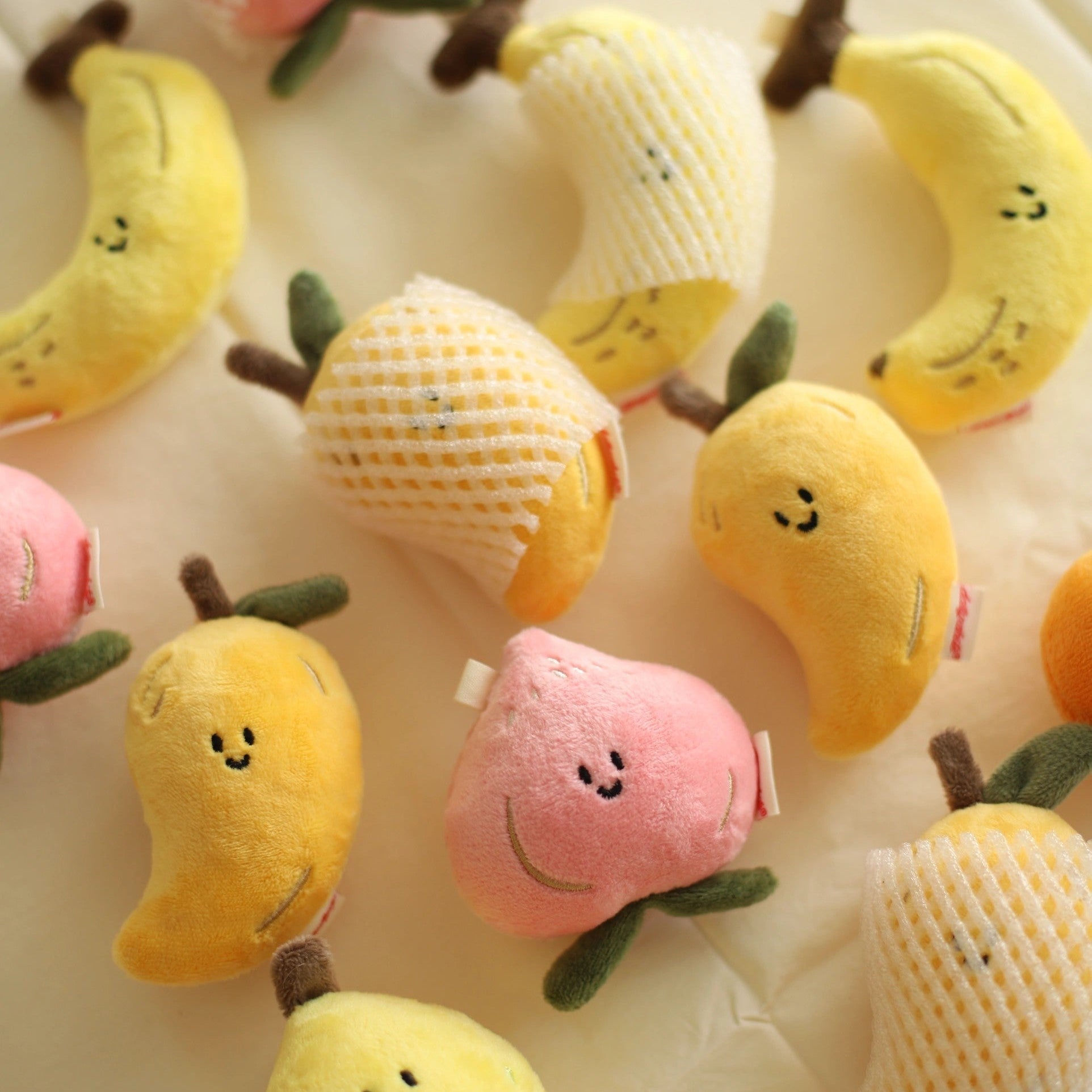 Mango Plush Bag Charm in Vibrant Yellow