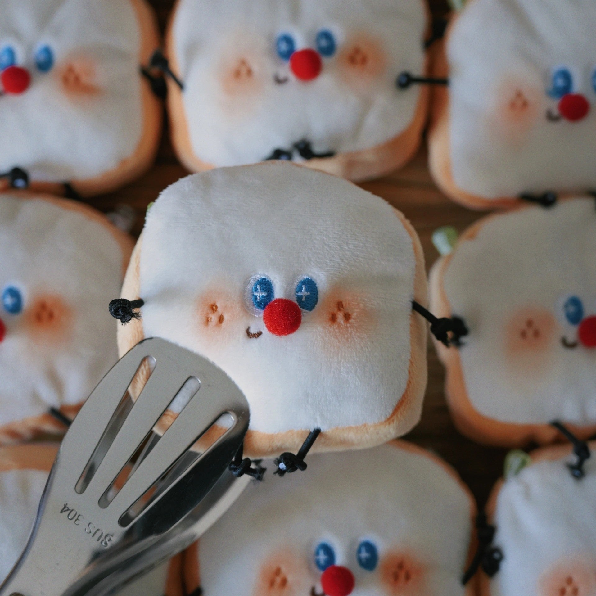 Toast AirPods Case Bag Charm Plush Toy