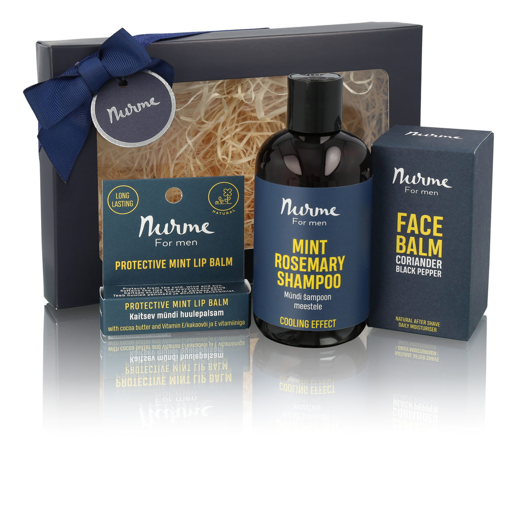 Nurme Men's Refreshing Gift Set – Natural Skin & Hair Care Essentials by Nurme at www.brixbailey.com