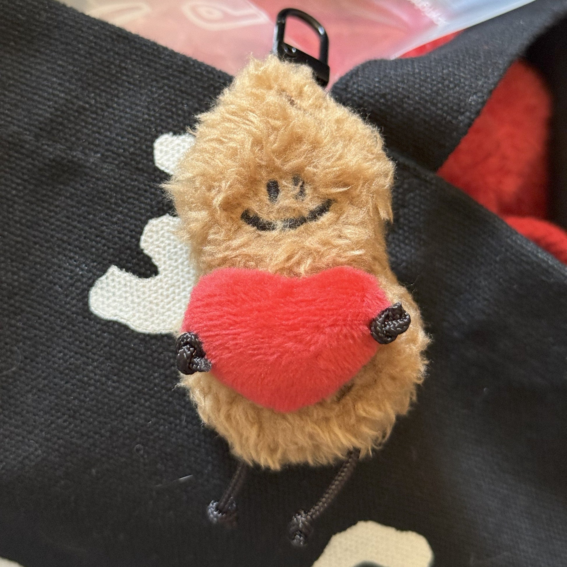 Tiger Peanut and Red Heart Bag Charm Duo