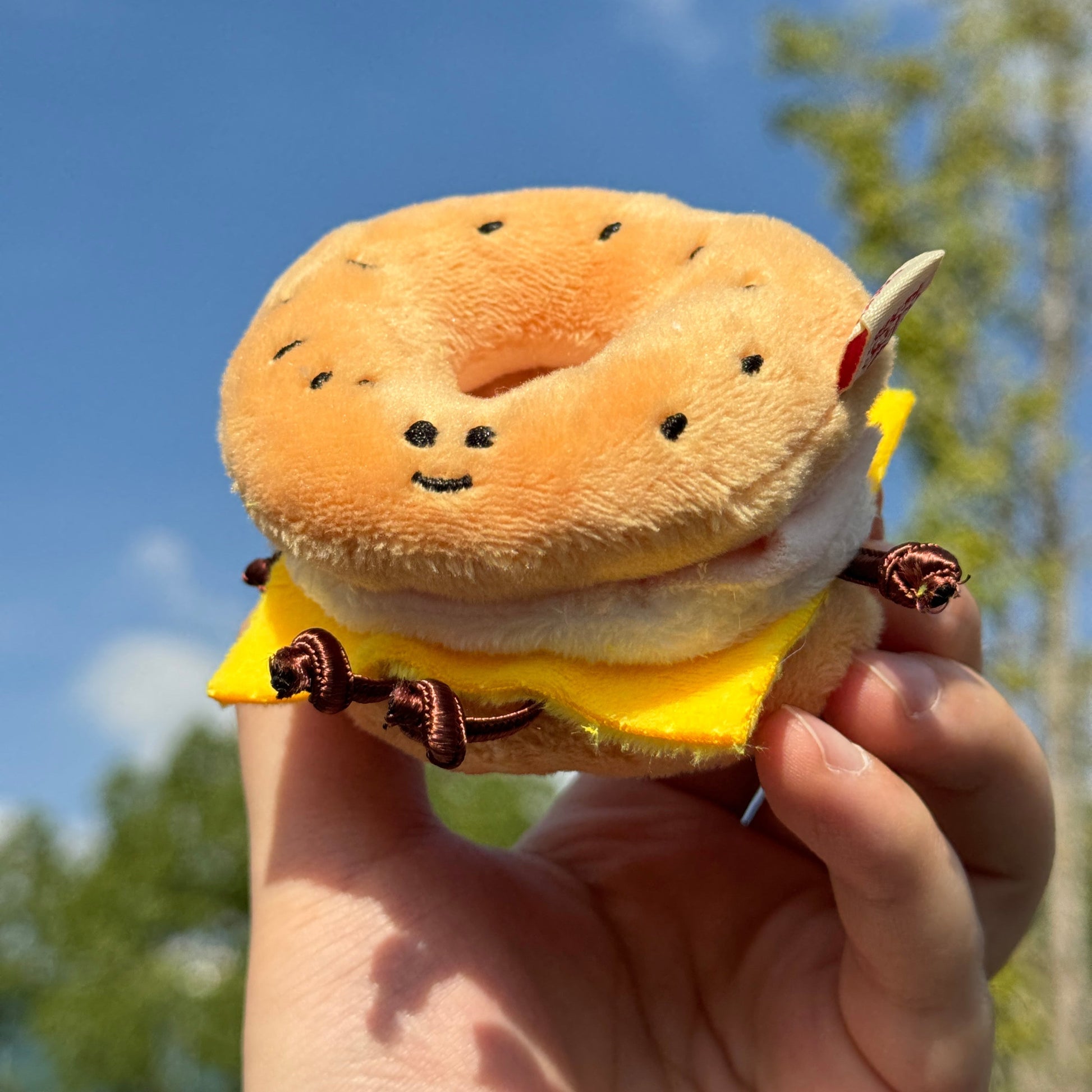 Bagel Bag Charm Plush Toy