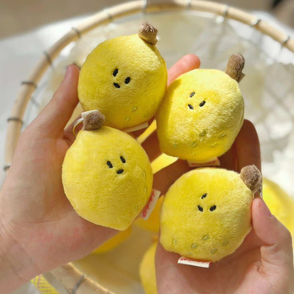 Lemon Plush Bag Charm in Vibrant Yellow