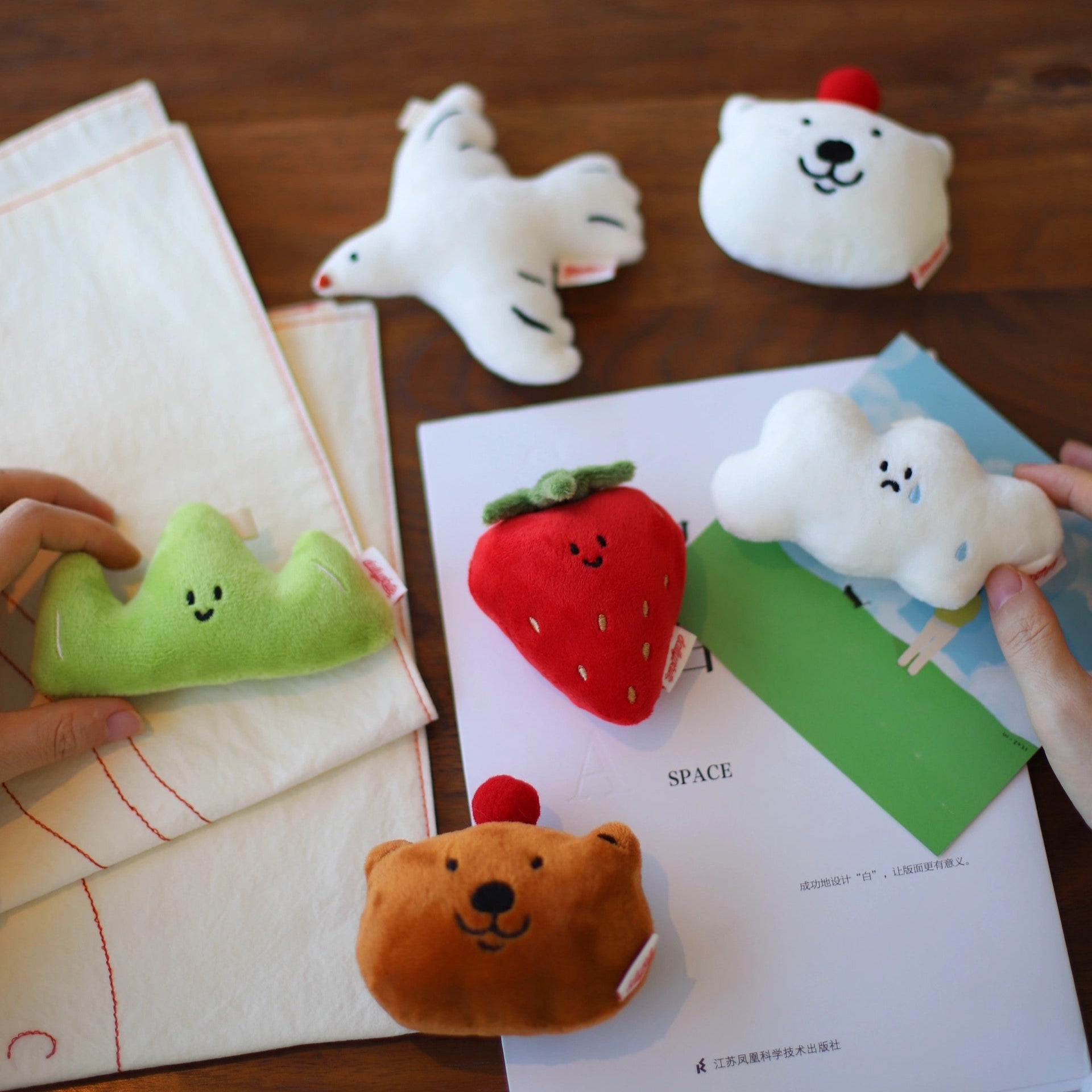 Handmade Strawberry Plush Bag Charm